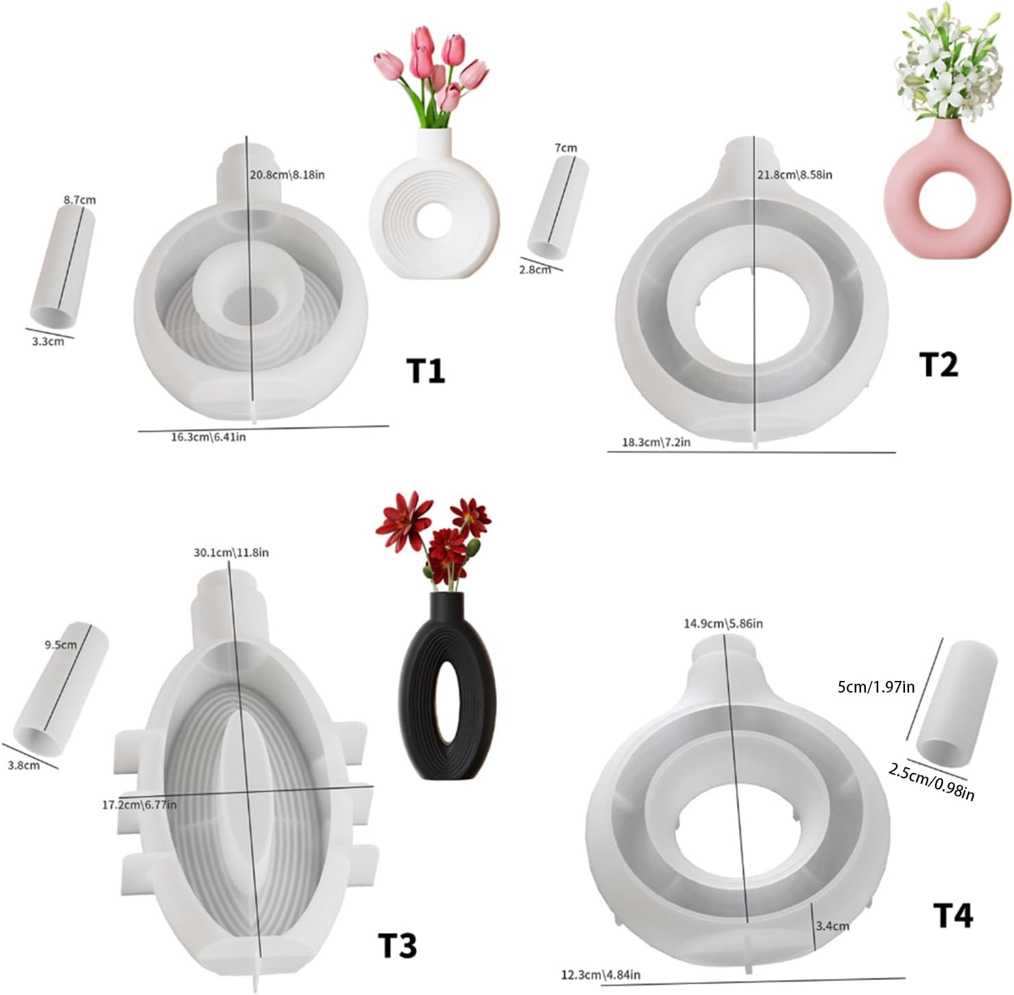 Silicone Mold for Vases Resin  - Potsticker Mold recension och pris
