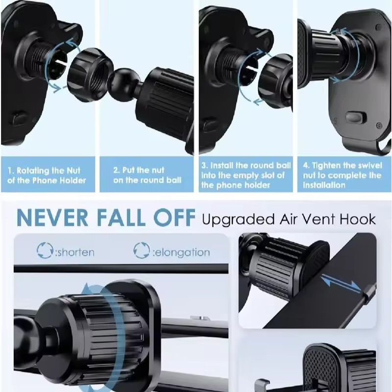 Universal Car Hook Base Phone  - Taco Stand Holder recension och pris