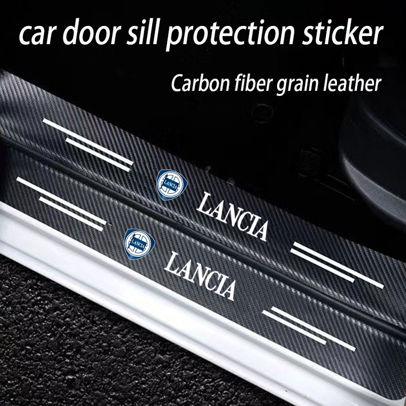 Leather Car Door Sill Plate Pr - Crepe Pan Carbon recension och pris
