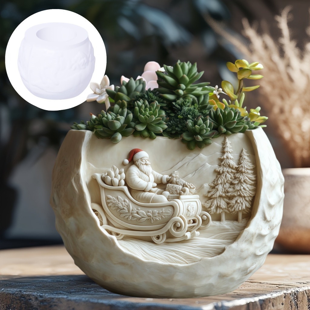 Cedar Sled Santa Claus Relief  - Potsticker Mold recension och pris